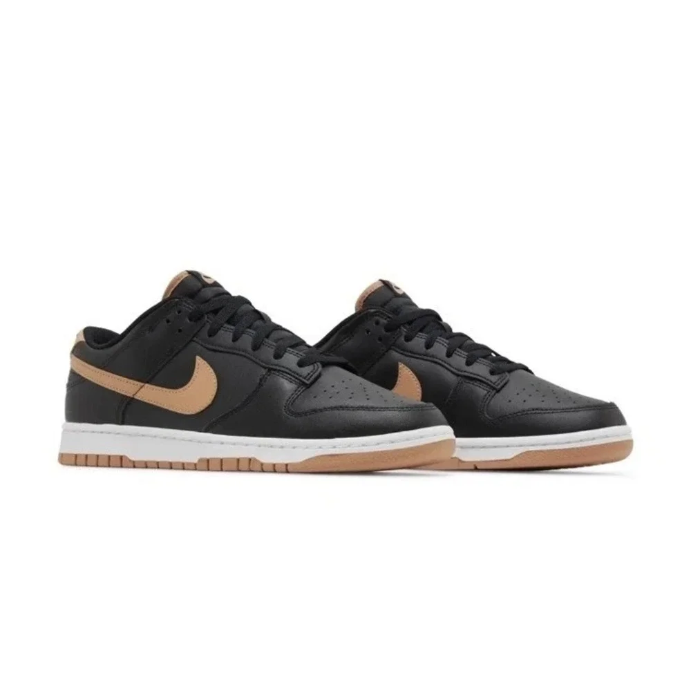 Men's Size 6.5 - Nike Dunk Low Retro Shoes Black-Amber Brown DV0831-004  NEW